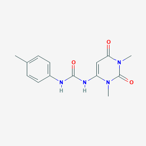 molecular formula C14H16N4O3 B500984 N-(1,3-dimethyl-2,6-dioxo-1,2,3,6-tetrahydro-4-pyrimidinyl)-N'-(4-methylphenyl)urea 