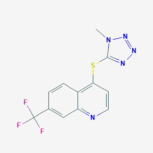 molecular formula C12H8F3N5S B500986 1-methyl-1H-tetraazol-5-yl 7-(trifluoromethyl)-4-quinolinyl sulfide 