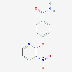 molecular formula C12H9N3O4 B501005 4-({3-Nitro-2-pyridinyl}oxy)benzamide 