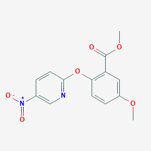 molecular formula C14H12N2O6 B501010 Methyl 2-({5-nitro-2-pyridinyl}oxy)-5-methoxybenzoate 