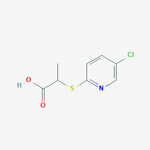 molecular formula C8H8ClNO2S B501025 2-[(5-Chloro-2-pyridinyl)sulfanyl]propanoic acid 