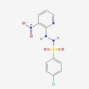 molecular formula C11H9ClN4O4S B501033 4-chloro-N'-{3-nitro-2-pyridinyl}benzenesulfonohydrazide 