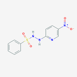 molecular formula C11H10N4O4S B501034 N'-{5-nitro-2-pyridinyl}benzenesulfonohydrazide 