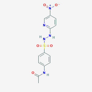 molecular formula C13H13N5O5S B501037 N-{4-[(2-{5-nitro-2-pyridinyl}hydrazino)sulfonyl]phenyl}acetamide 
