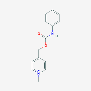 molecular formula C14H15N2O2+ B501038 (1-Methyl-4-pyridiniumyl)methyl phenylcarbamate 