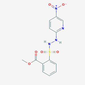 molecular formula C13H12N4O6S B501039 Methyl 2-[(2-{5-nitro-2-pyridinyl}hydrazino)sulfonyl]benzoate 