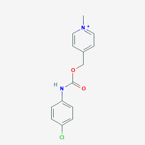 molecular formula C14H14ClN2O2+ B501040 (1-Methyl-4-pyridiniumyl)methyl 4-chlorophenylcarbamate 