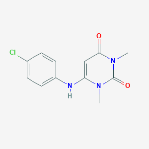 molecular formula C12H12ClN3O2 B501043 6-(4-chloroanilino)-1,3-dimethyl-2,4(1H,3H)-pyrimidinedione CAS No. 7269-96-7