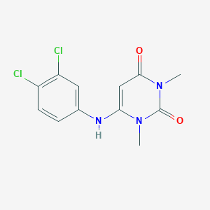 molecular formula C12H11Cl2N3O2 B501044 6-(3,4-dichloroanilino)-1,3-dimethyl-2,4(1H,3H)-pyrimidinedione 