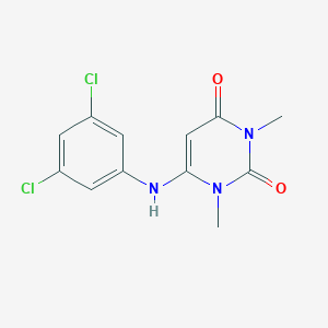 molecular formula C12H11Cl2N3O2 B501045 6-(3,5-dichloroanilino)-1,3-dimethyl-2,4(1H,3H)-pyrimidinedione 