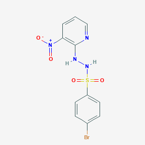 molecular formula C11H9BrN4O4S B501049 4-bromo-N'-{3-nitro-2-pyridinyl}benzenesulfonohydrazide 