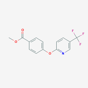 molecular formula C14H10F3NO3 B501053 Methyl 4-{[5-(trifluoromethyl)-2-pyridinyl]oxy}benzenecarboxylate CAS No. 400074-56-8