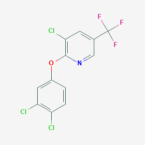 molecular formula C12H5Cl3F3NO B501054 3-Chloro-5-(trifluoromethyl)-2-pyridinyl 3,4-dichlorophenyl ether 