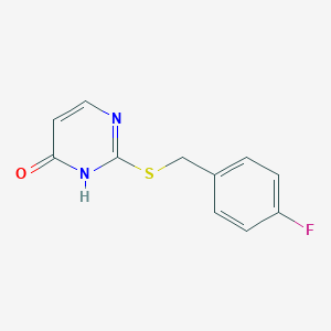 2-((4-fluorobenzyl)thio)pyrimidin-4(3H)-one