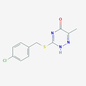 3-[(4-chlorobenzyl)sulfanyl]-6-methyl-1,2,4-triazin-5(4H)-one