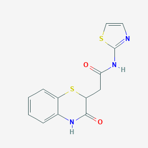 B501074 2-(3-oxo-3,4-dihydro-2H-1,4-benzothiazin-2-yl)-N-(1,3-thiazol-2-yl)acetamide CAS No. 353261-61-7