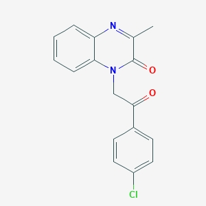 molecular formula C17H13ClN2O2 B501084 1-[2-(4-chlorophenyl)-2-oxoethyl]-3-methyl-2(1H)-quinoxalinone 