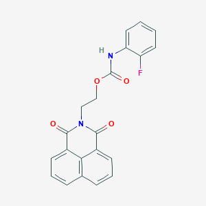 molecular formula C21H15FN2O4 B501089 2-(1,3-dioxo-1H-benzo[de]isoquinolin-2(3H)-yl)ethyl 2-fluorophenylcarbamate 