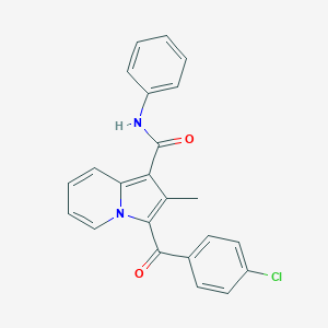 molecular formula C23H17ClN2O2 B501091 3-(4-chlorobenzoyl)-2-methyl-N-phenyl-1-indolizinecarboxamide 