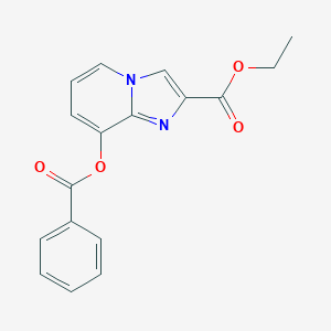 molecular formula C17H14N2O4 B501103 Ethyl 8-(benzoyloxy)imidazo[1,2-a]pyridine-2-carboxylate 