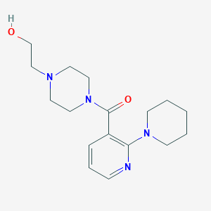 molecular formula C17H26N4O2 B501116 2-(4-{[2-(1-Piperidinyl)-3-pyridinyl]carbonyl}-1-piperazinyl)ethanol 