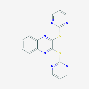 molecular formula C16H10N6S2 B501119 2,3-Bis(2-pyrimidinylsulfanyl)quinoxaline 