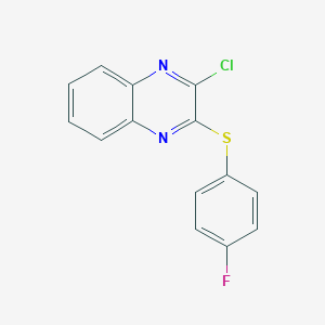 molecular formula C14H8ClFN2S B501120 3-Chloro-2-quinoxalinyl 4-fluorophenyl sulfide 
