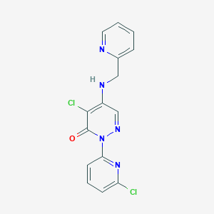 molecular formula C15H11Cl2N5O B501123 4-chloro-2-(6-chloro-2-pyridinyl)-5-[(2-pyridinylmethyl)amino]-3(2H)-pyridazinone 