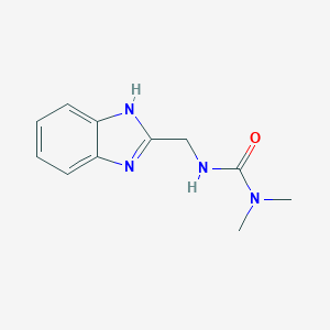 molecular formula C11H14N4O B501124 N'-(1H-benzimidazol-2-ylmethyl)-N,N-dimethylurea 