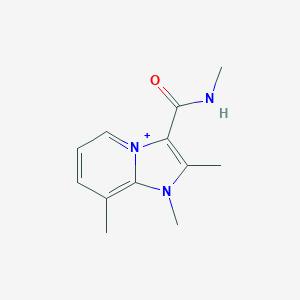 molecular formula C12H16N3O+ B501129 1,2,8-trimethyl-3-[(methylamino)carbonyl]-1H-imidazo[1,2-a]pyridin-4-ium 