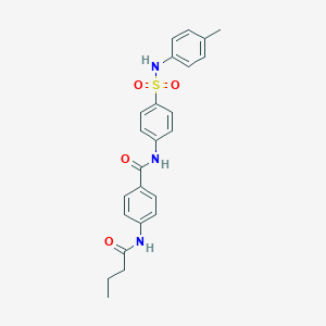 molecular formula C24H25N3O4S B501134 4-(butyrylamino)-N-[4-(4-toluidinosulfonyl)phenyl]benzamide 