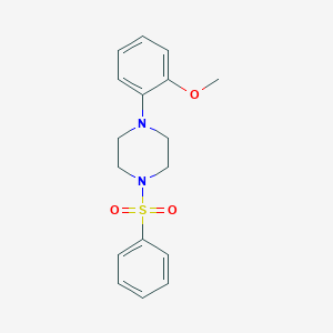 molecular formula C17H20N2O3S B501142 1-(Benzenesulfonyl)-4-(2-methoxyphenyl)piperazine CAS No. 305373-58-4