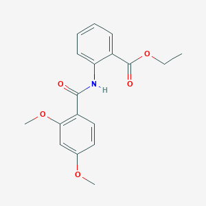 molecular formula C18H19NO5 B501145 Ethyl 2-[(2,4-dimethoxybenzoyl)amino]benzoate CAS No. 67836-55-9