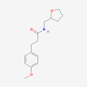 molecular formula C15H21NO3 B501148 3-(4-methoxyphenyl)-N-(tetrahydro-2-furanylmethyl)propanamide 