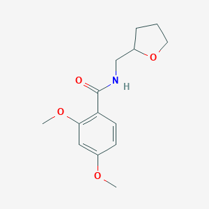 molecular formula C14H19NO4 B501149 2,4-dimethoxy-N-(tetrahydro-2-furanylmethyl)benzamide 
