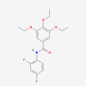molecular formula C19H21F2NO4 B501151 N-(2,4-difluorophenyl)-3,4,5-triethoxybenzamide 