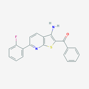 molecular formula C20H13FN2OS B501163 [3-Amino-6-(2-fluorophenyl)thieno[2,3-b]pyridin-2-yl](phenyl)methanone 