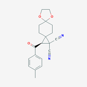 molecular formula C20H20N2O3 B501167 2-(4-Methylbenzoyl)-7,10-dioxadispiro[2.2.4.2]dodecane-1,1-dicarbonitrile 