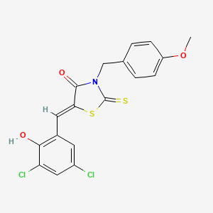 5-(3,5-dichloro-2-hydroxybenzylidene)-3-(4-methoxybenzyl)-2-thioxo-1,3-thiazolidin-4-one