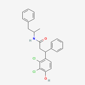 3-(2,3-dichloro-4-hydroxyphenyl)-N-(1-methyl-2-phenylethyl)-3-phenylpropanamide