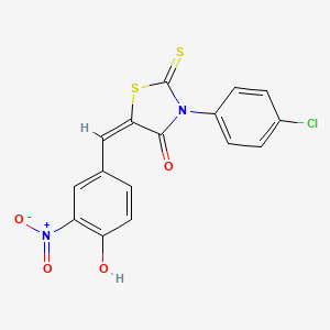 3-(4-chlorophenyl)-5-(4-hydroxy-3-nitrobenzylidene)-2-thioxo-1,3-thiazolidin-4-one