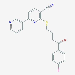 molecular formula C21H16FN3OS B501180 2-[4-(4-Fluorophenyl)-4-oxobutylthio]-6-(3-pyridyl)pyridine-3-carbonitrile CAS No. 944769-54-4