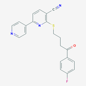 molecular formula C21H16FN3OS B501181 3-Cyano-2-{[4-(4-fluorophenyl)-4-oxobutyl]sulfanyl}-4',6-bipyridine 