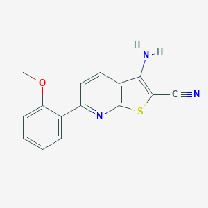molecular formula C15H11N3OS B501184 3-Amino-6-(2-methoxyphenyl)thieno[2,3-b]pyridine-2-carbonitrile 