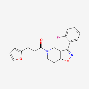 3-(2-fluorophenyl)-5-[3-(2-furyl)propanoyl]-4,5,6,7-tetrahydroisoxazolo[4,5-c]pyridine