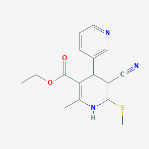 molecular formula C16H17N3O2S B501187 Ethyl 5-cyano-2-methyl-6-(methylsulfanyl)-1,4-dihydro-3',4-bipyridine-3-carboxylate 