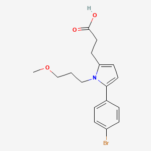 molecular formula C17H20BrNO3 B5011874 3-[5-(4-bromophenyl)-1-(3-methoxypropyl)-1H-pyrrol-2-yl]propanoic acid 