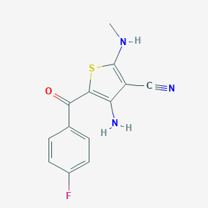 Thiophene-3-carbonitrile, 4-amino-5-(4-fluorobenzoyl)-2-methylamino-