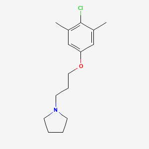 molecular formula C15H22ClNO B5011901 1-[3-(4-chloro-3,5-dimethylphenoxy)propyl]pyrrolidine 