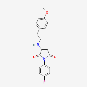 1-(4-fluorophenyl)-3-{[2-(4-methoxyphenyl)ethyl]amino}-2,5-pyrrolidinedione